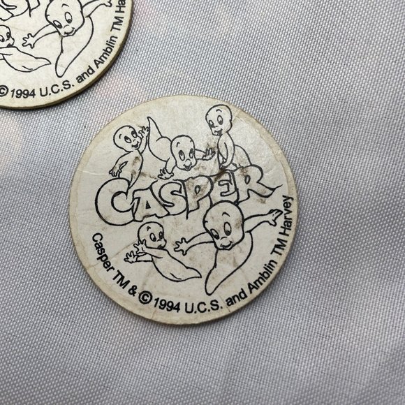 Vintage Game Pog Classics Milk Cap Milkcap Marker Casper Ghost Lot Of 5 - Picture 6 of 12